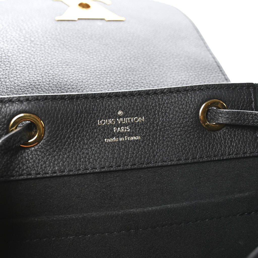 Louis Vuitton Calfskin Lockme Mini Backpack Black