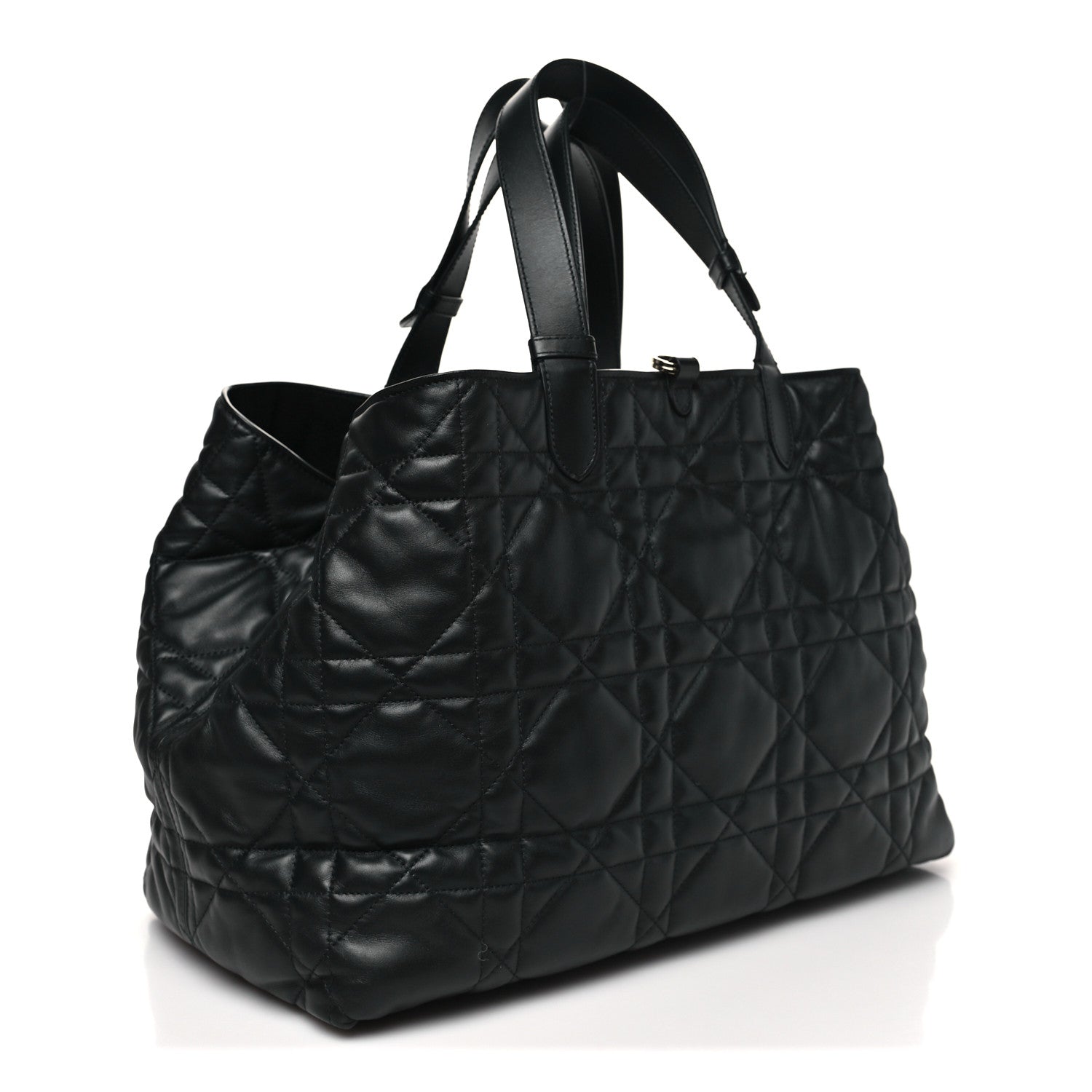 Christian Dior Calfskin Macrocannage Large Toujours Black