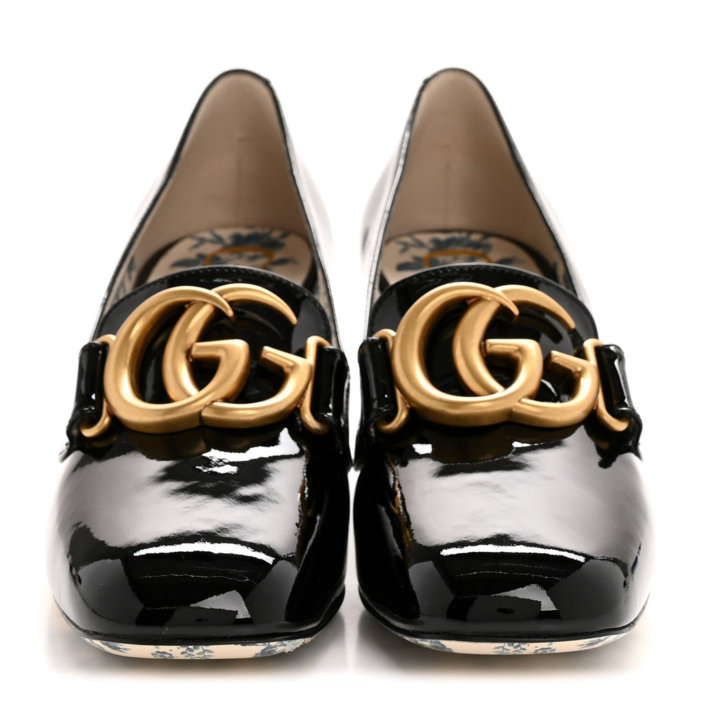 Gucci Vernice GG Victoire 55mm Loafer Pumps 36 Black