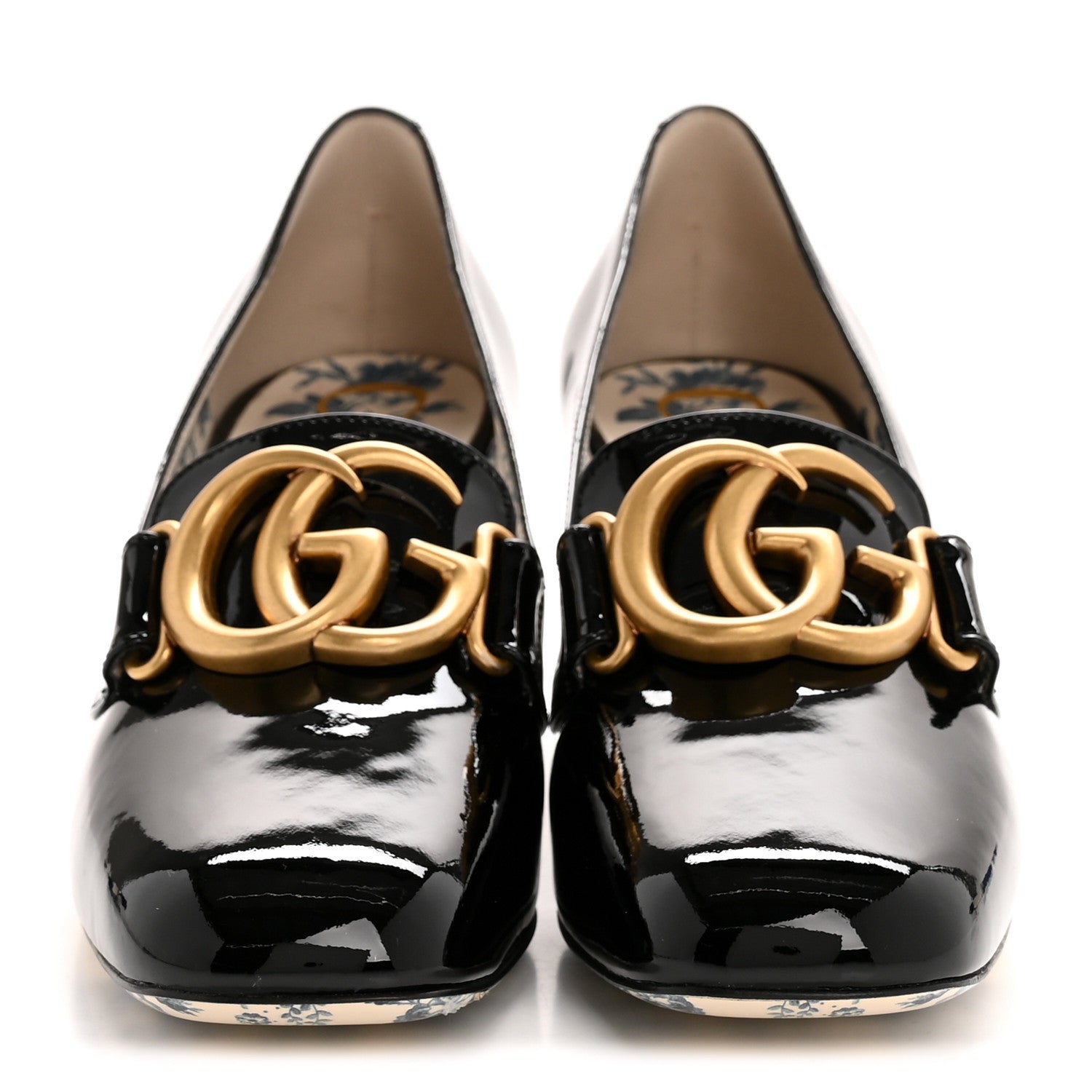 Gucci Vernice GG Victoire 55mm Loafer Pumps 36 Black