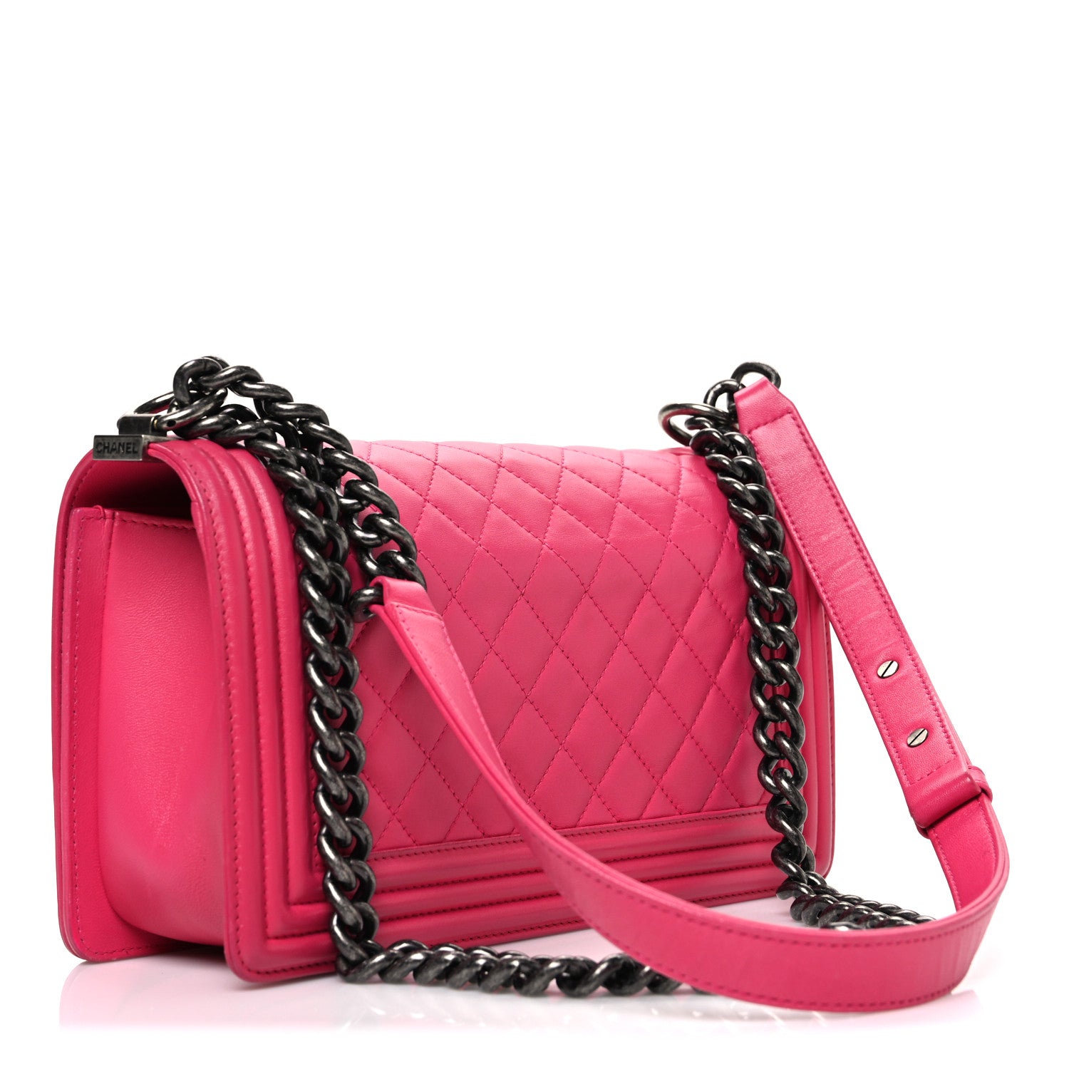 Chanel Lambskin Quilted Medium Boy Flap Pink