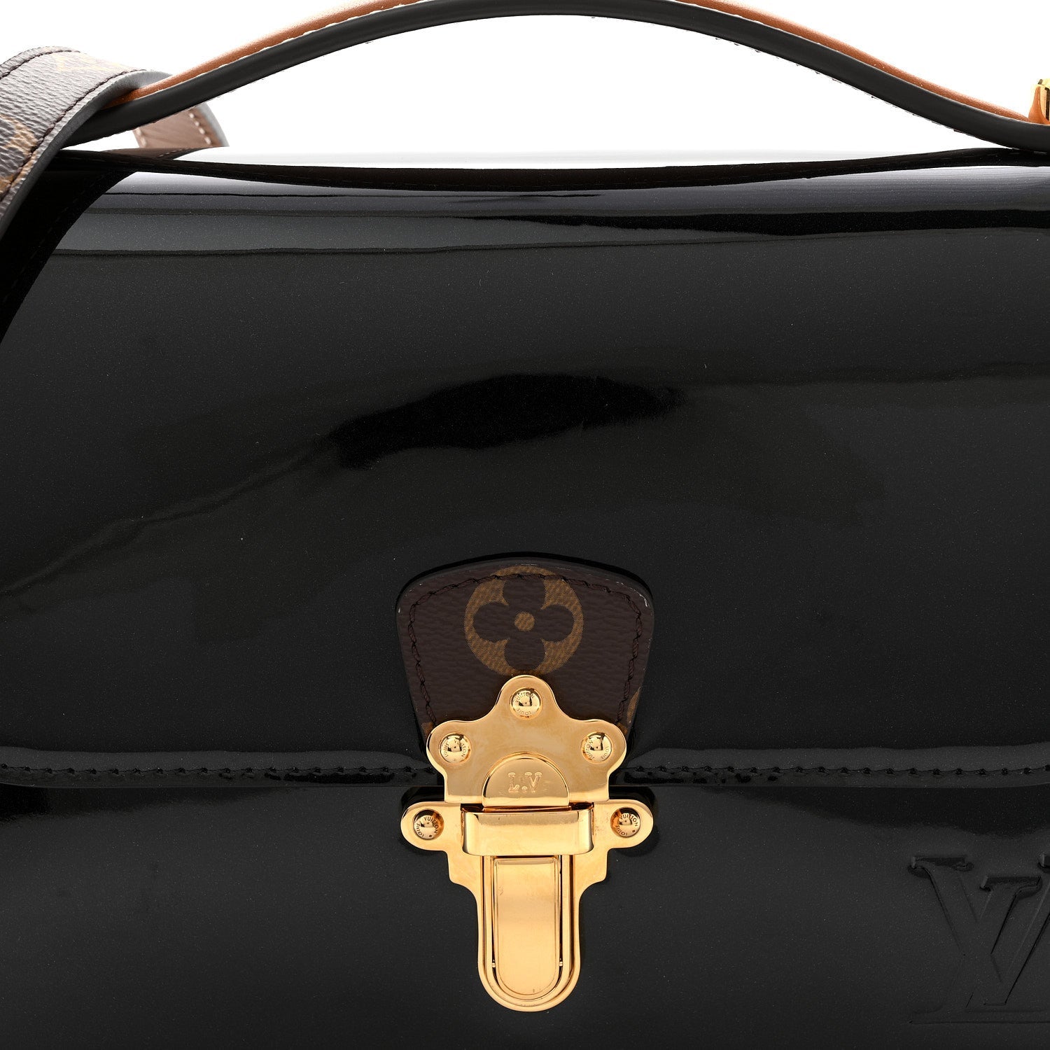 Louis Vuitton Patent Calfskin Monogram Cherrywood BB Black