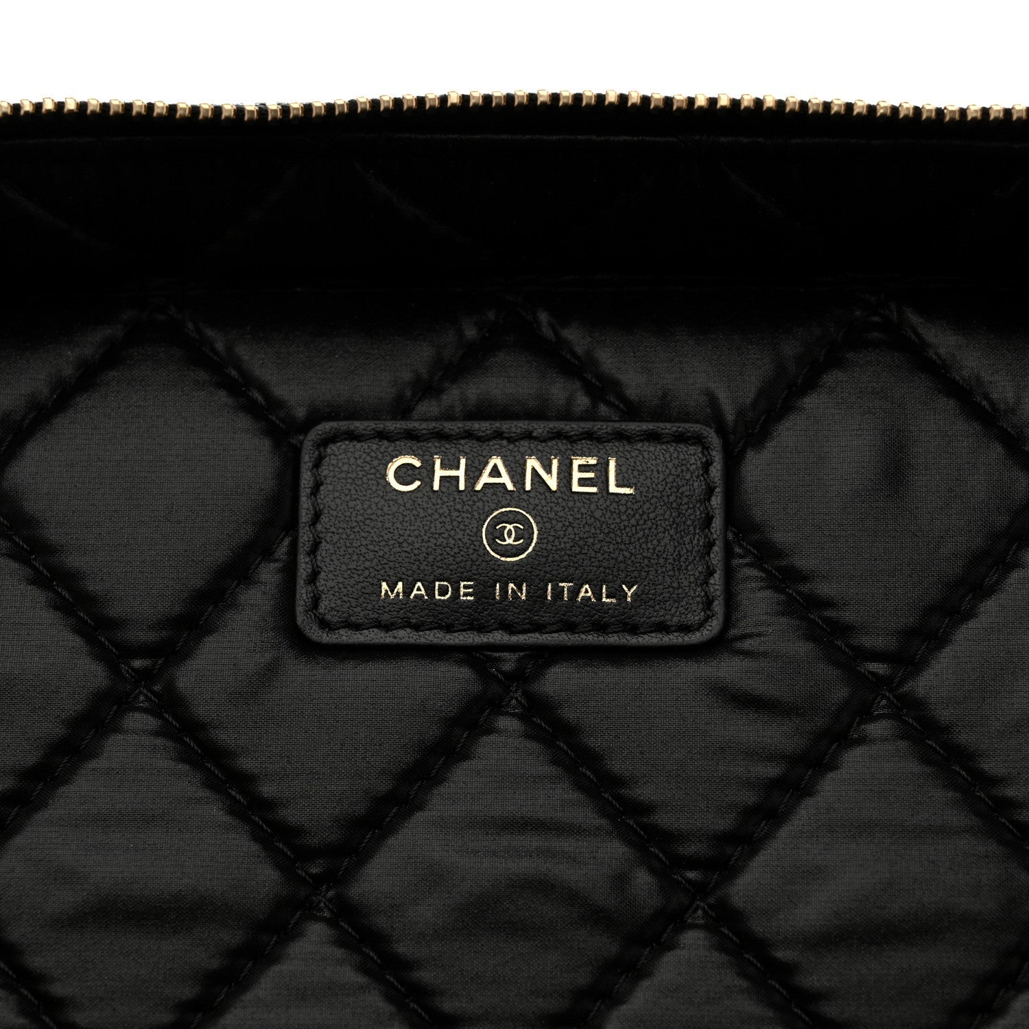 Caviar Quilted Vanity Pouch Black