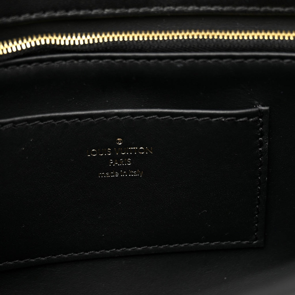 Louis Vuitton Lambskin Malletage Top Handle GO-14 GM Black