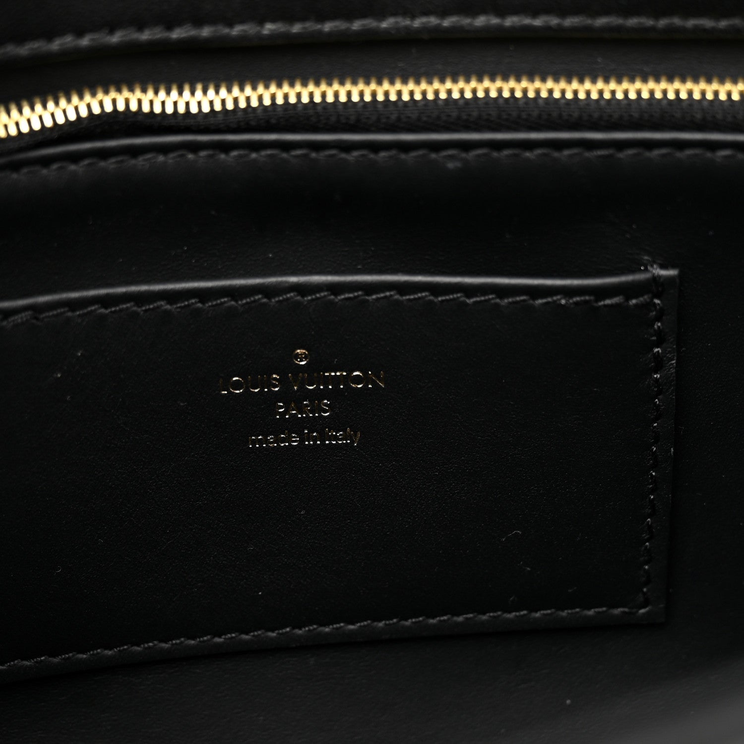 Louis Vuitton Lambskin Malletage Top Handle GO-14 GM Black