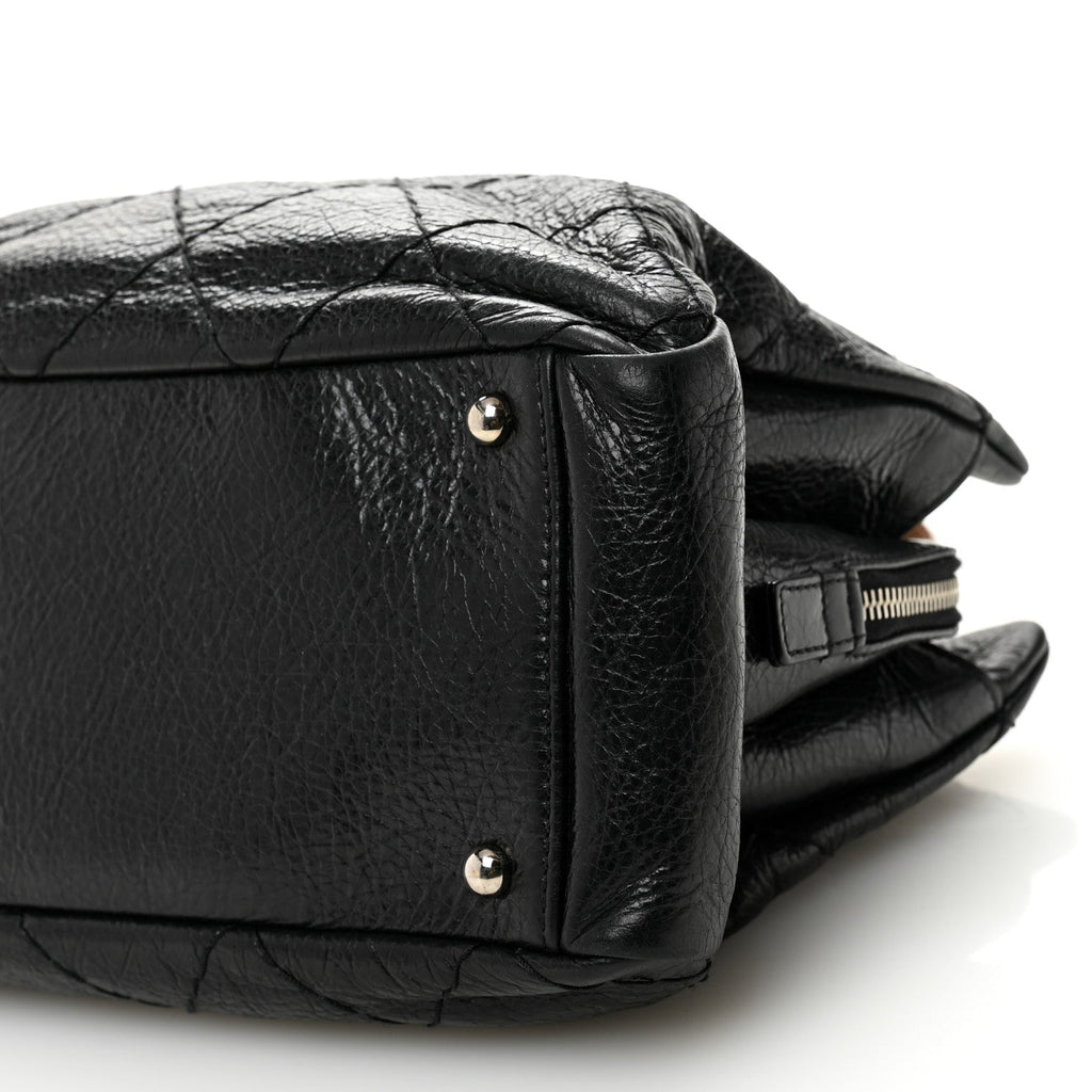 Chanel Glazed Calfskin On the Road Zip Tote Black