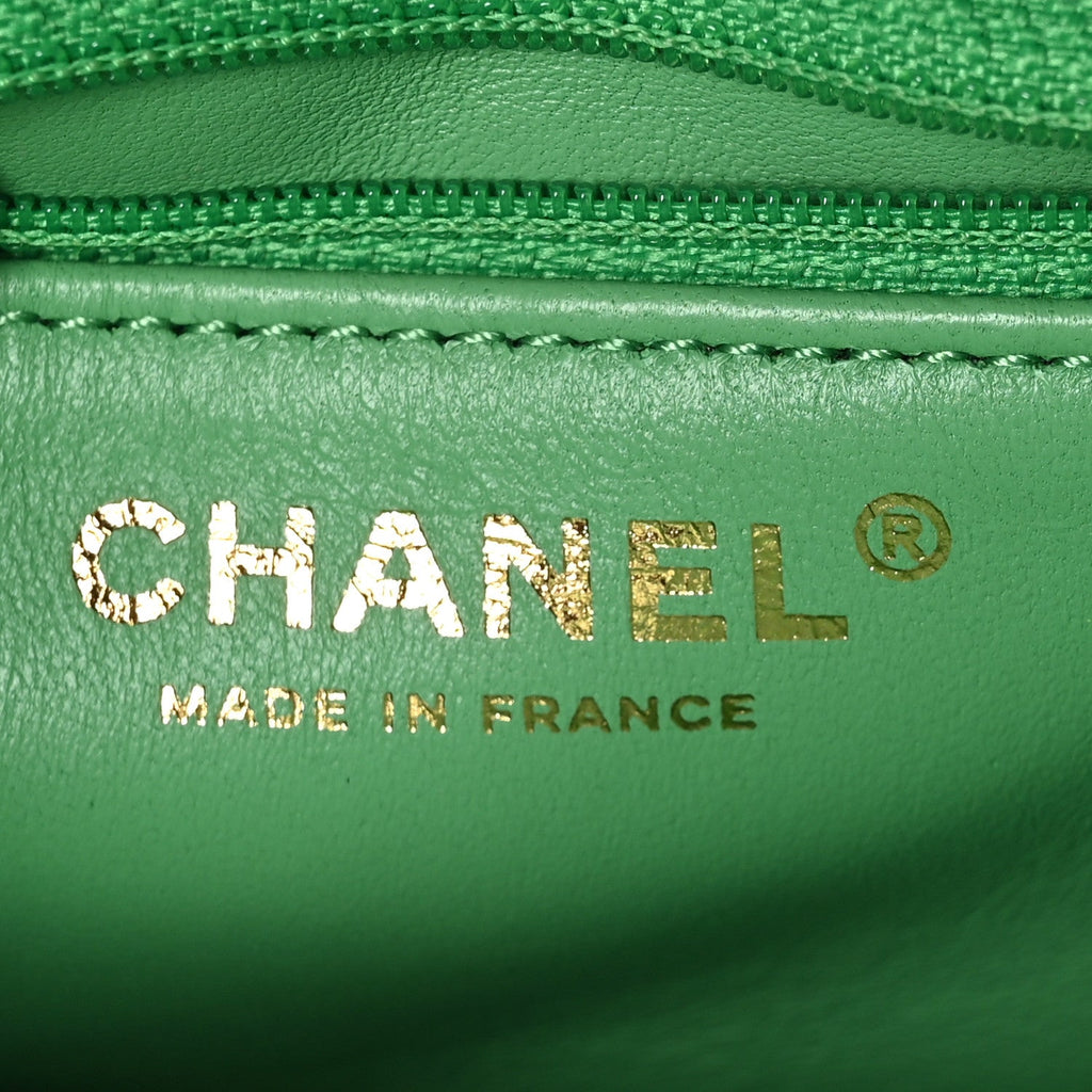 Chanel Caviar Quilted Mini Sweet Classic Flap Green