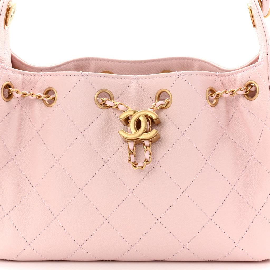 Chanel Caviar Quilted Mini Chanel 25 Handbag Light Pink