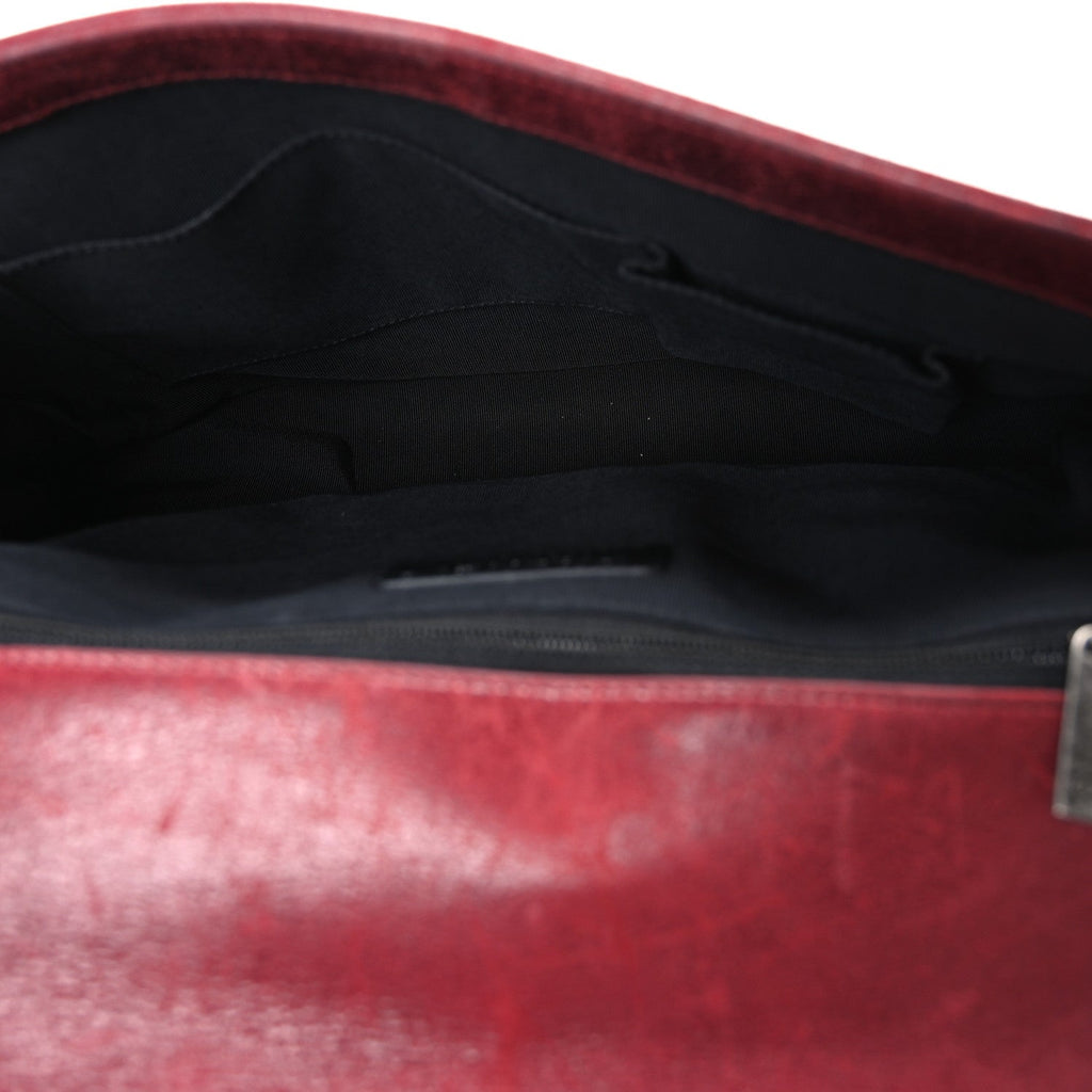 Chanel Nubuck Chesterfield Quilted Large Celtic Boy Flap Red