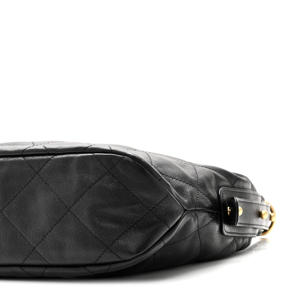 Chanel Calfskin Quilted Daily Hobo Black