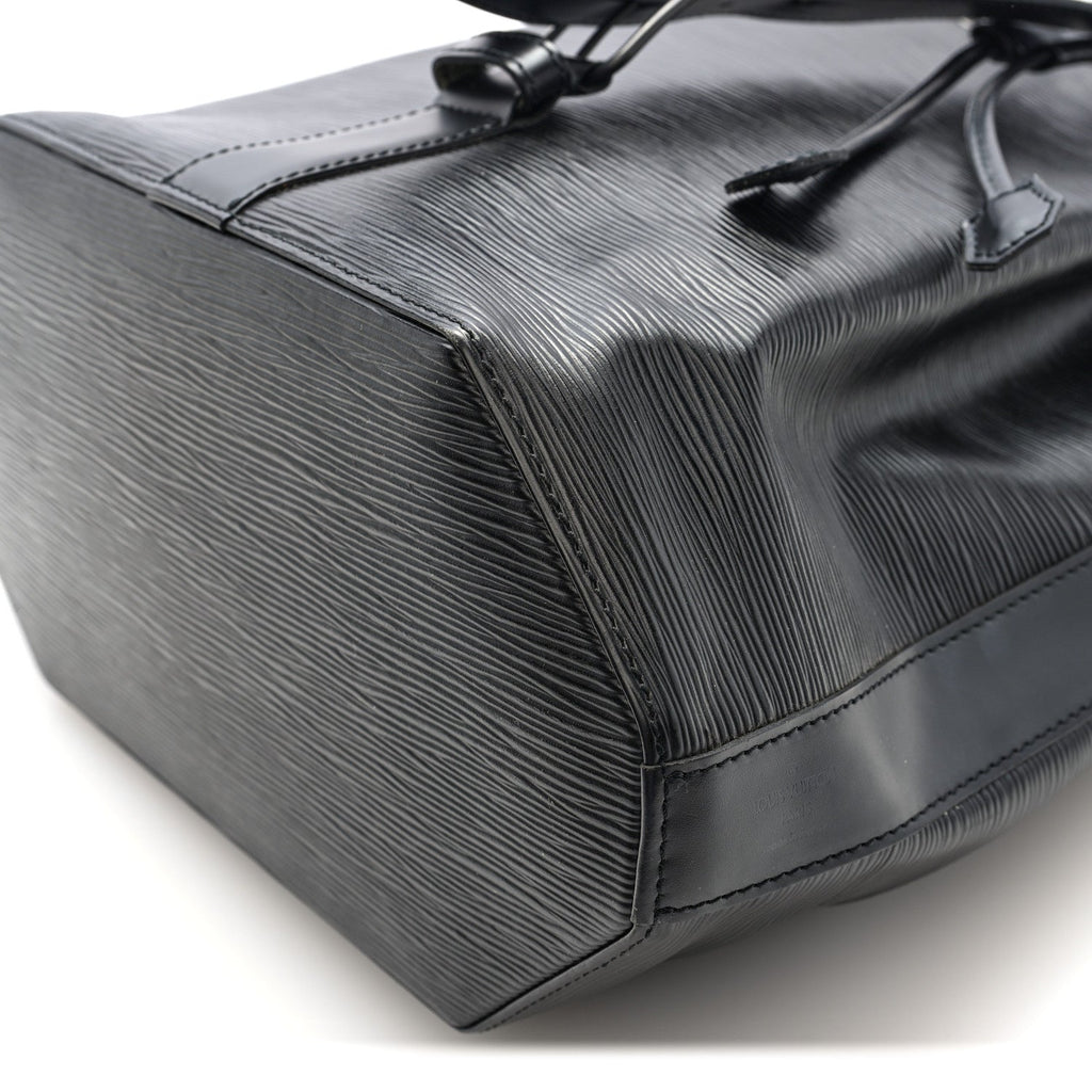 Louis Vuitton Epi Sac a Dos Drawstring Bag Black