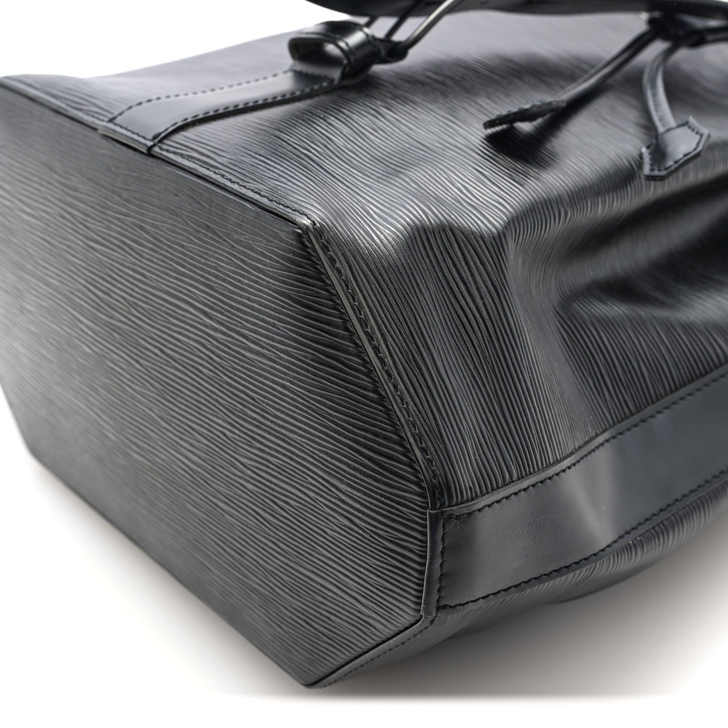 Louis Vuitton Epi Sac a Dos Drawstring Bag Black