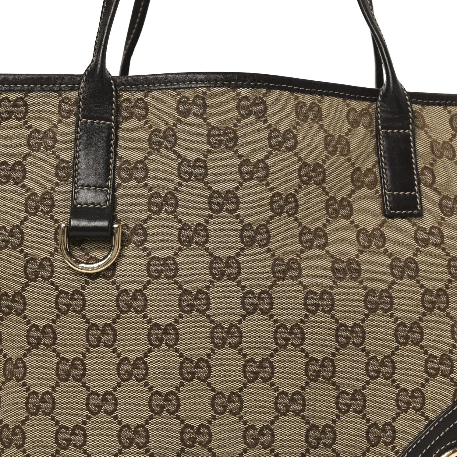 Gucci Monogram Medium New Britt Tote Brown
