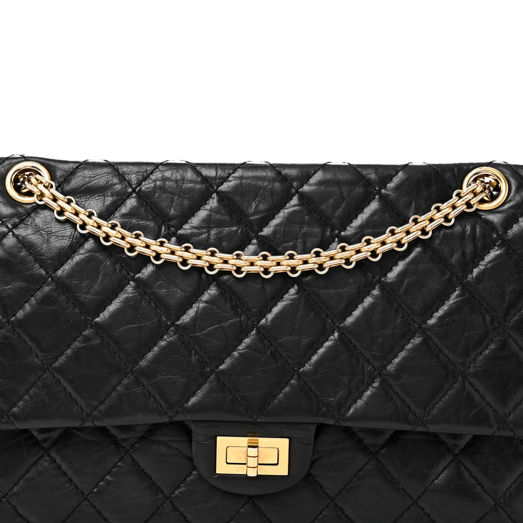 Chanel Aged Calfskin Quilted 2.55 Reissue 226 Flap Black