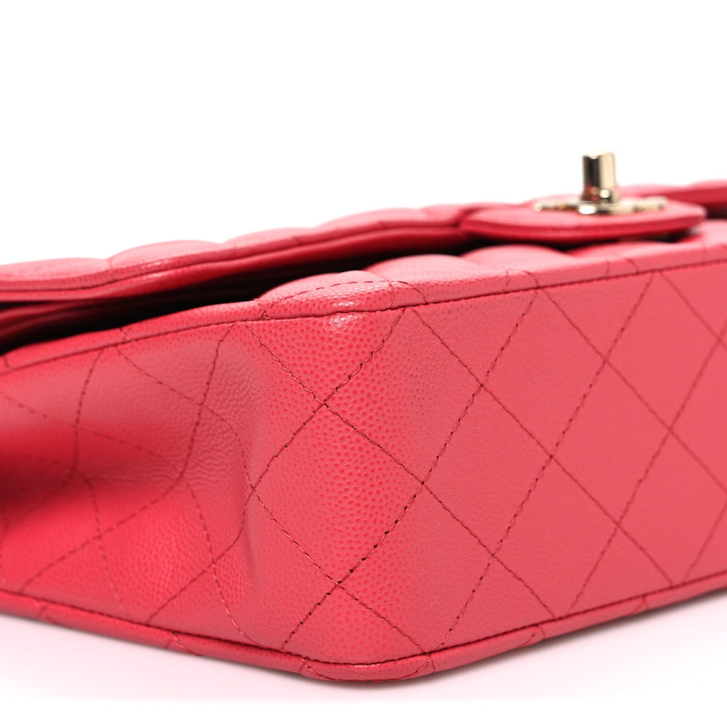 Chanel Caviar Quilted Medium Double Flap Pink