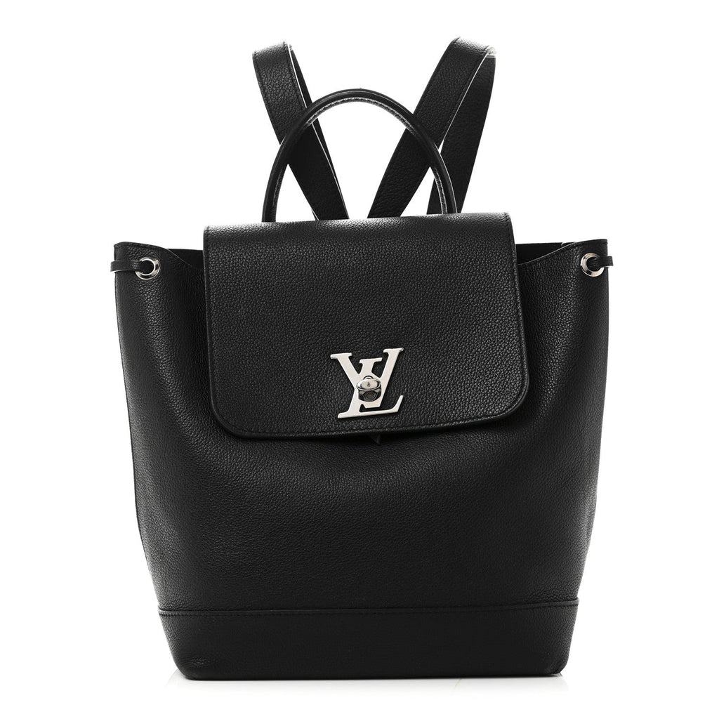 Louis Vuitton Calfskin Lockme Backpack Black