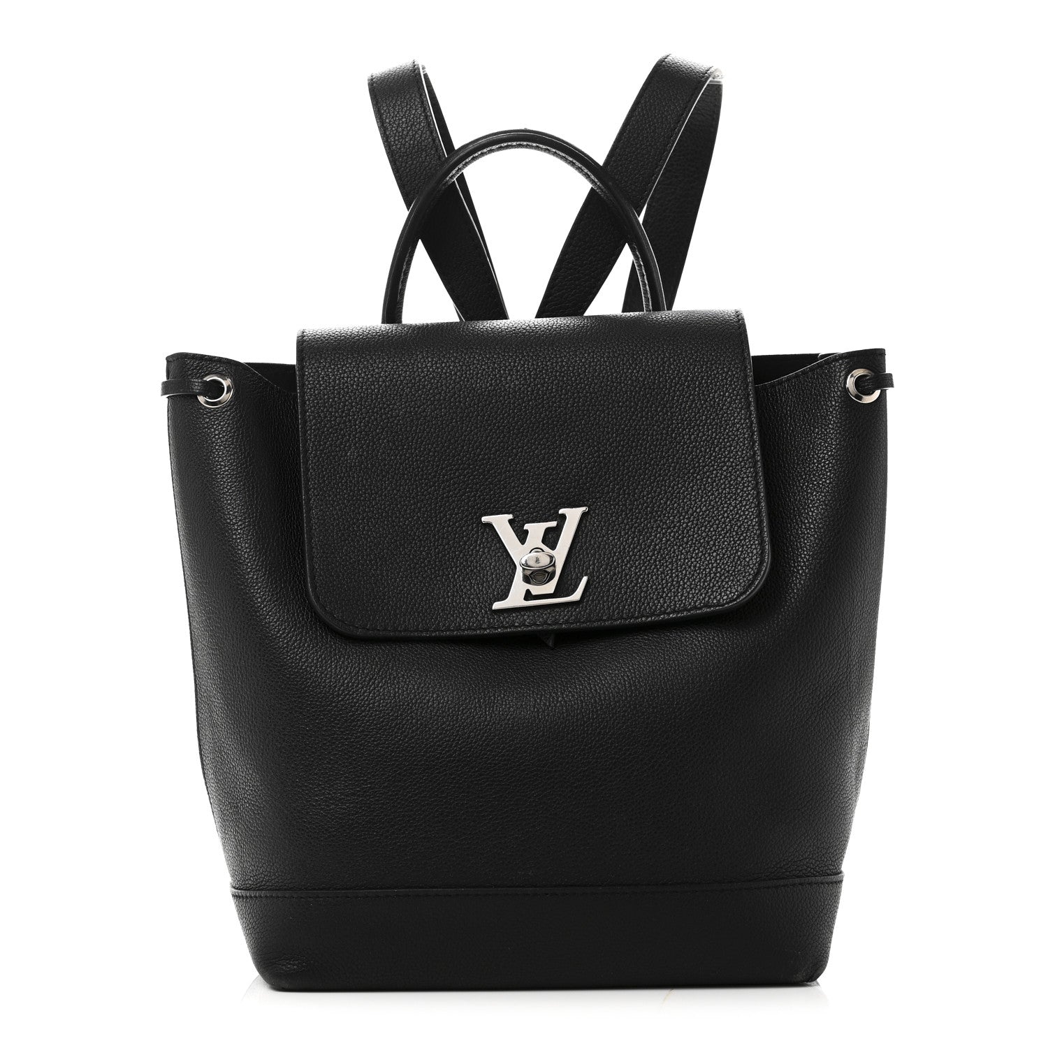 Louis Vuitton Calfskin Lockme Backpack Black