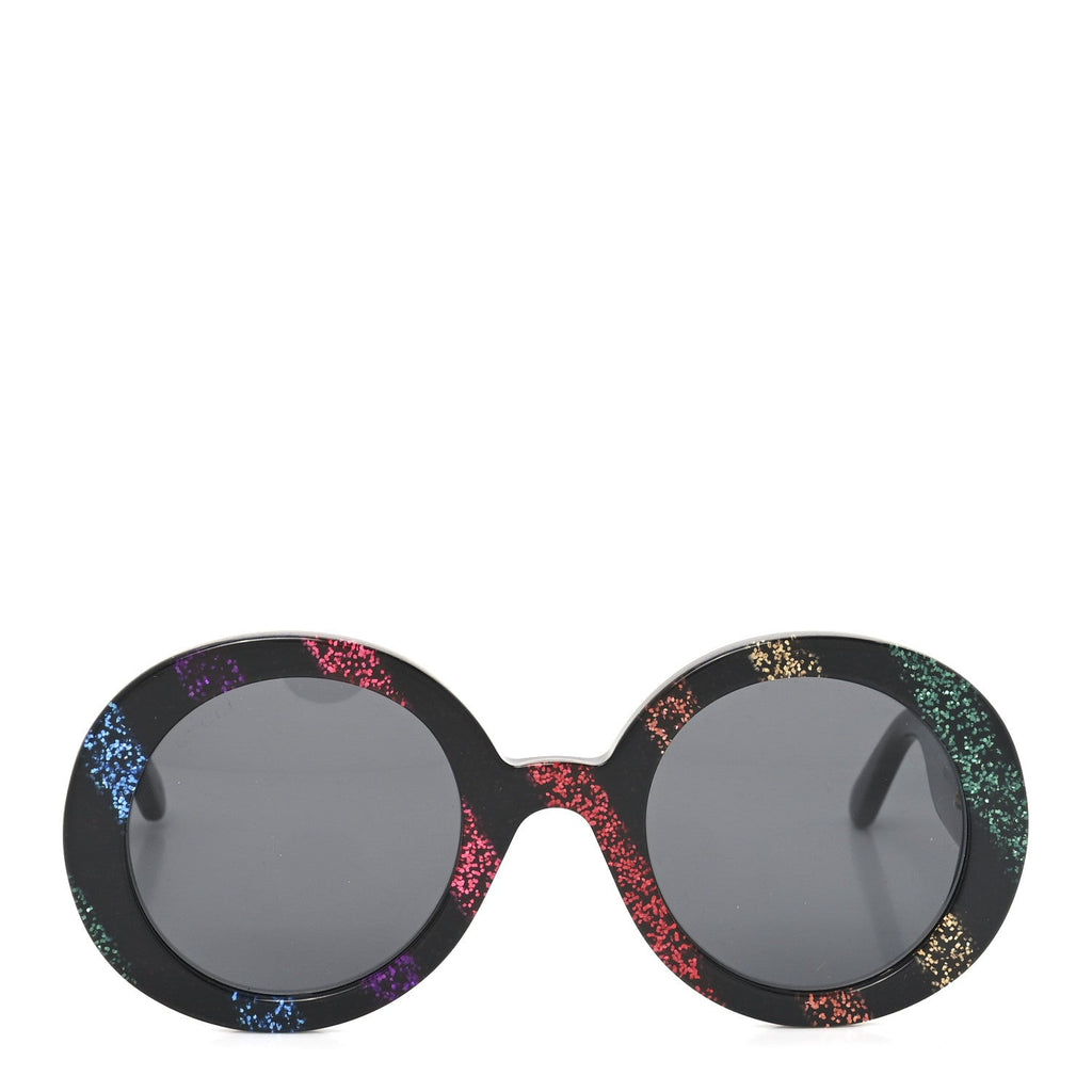 Gucci Acetate Round Glitter GG0319S Sunglasses Rainbow