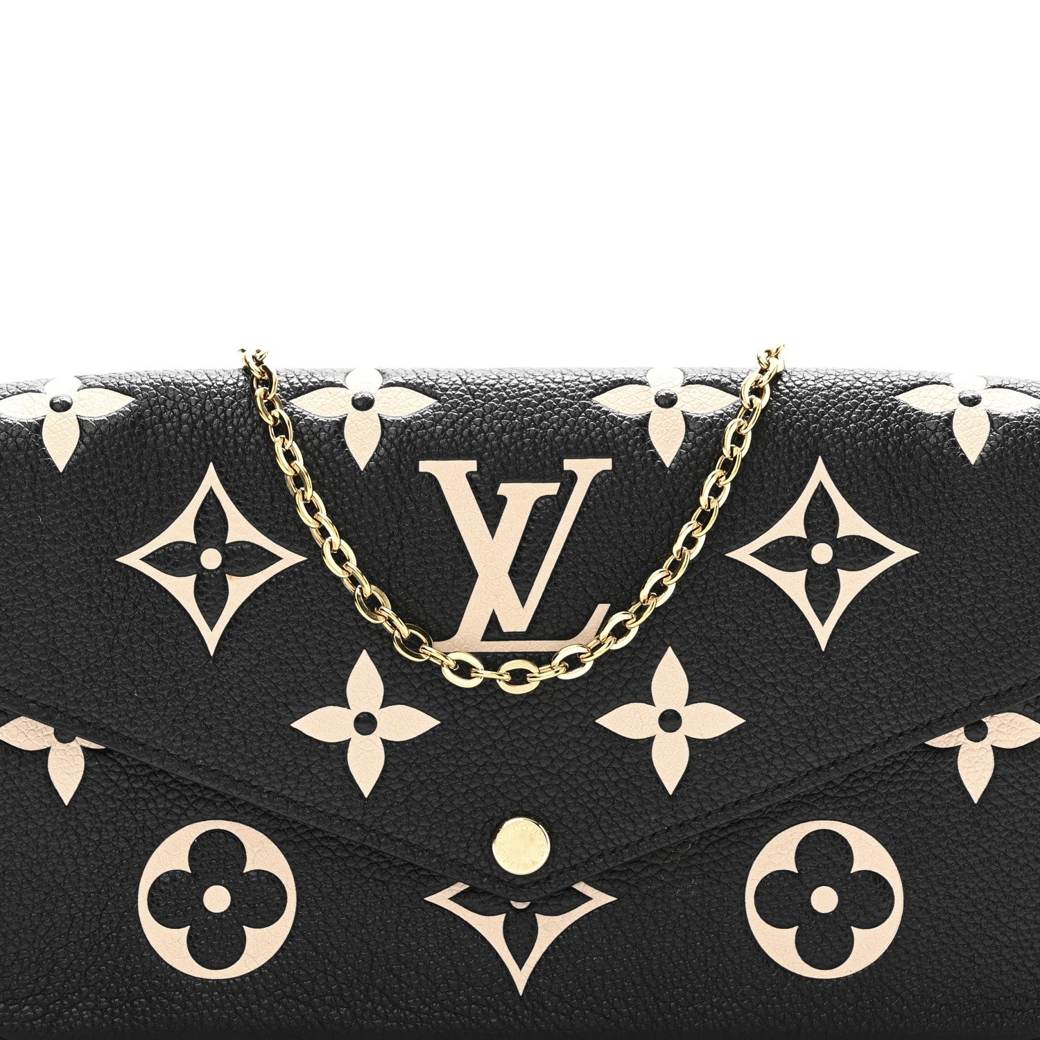 Louis Vuitton Empreinte Monogram Giant Felicie Pochette Black Beige