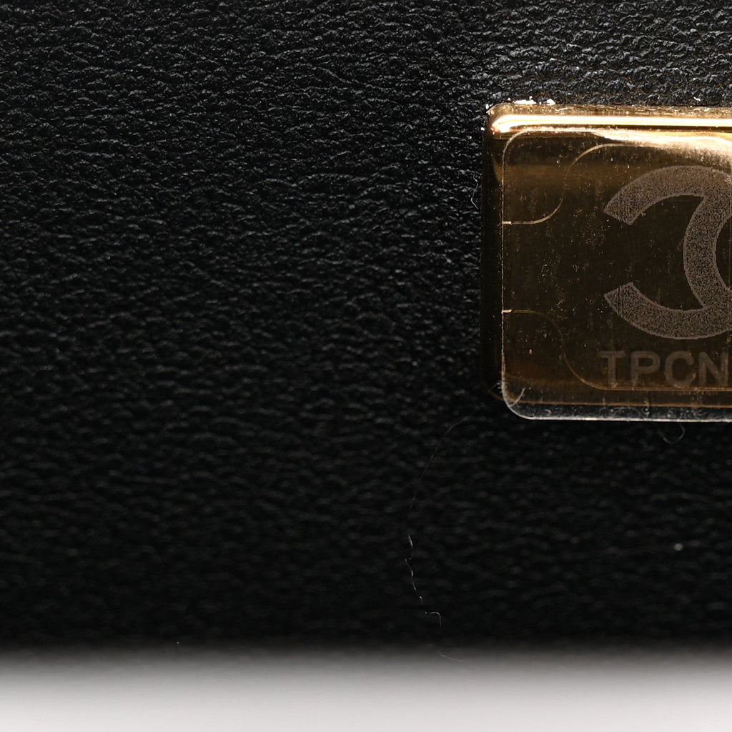 Chanel Lambskin Quilted Mini Rectangular Flap Black