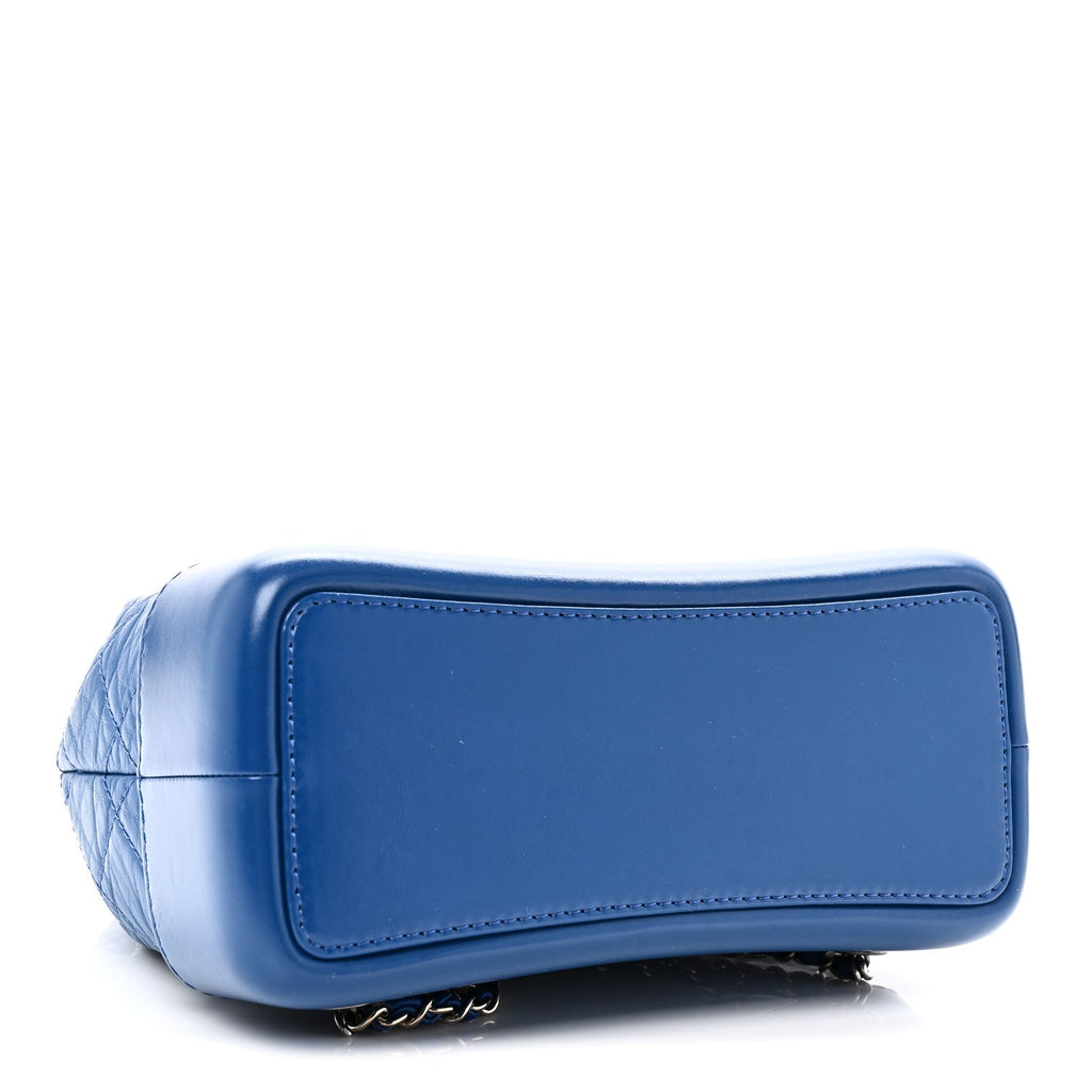 Chanel Aged Calfskin Quilted Small Gabrielle Backpack Blue