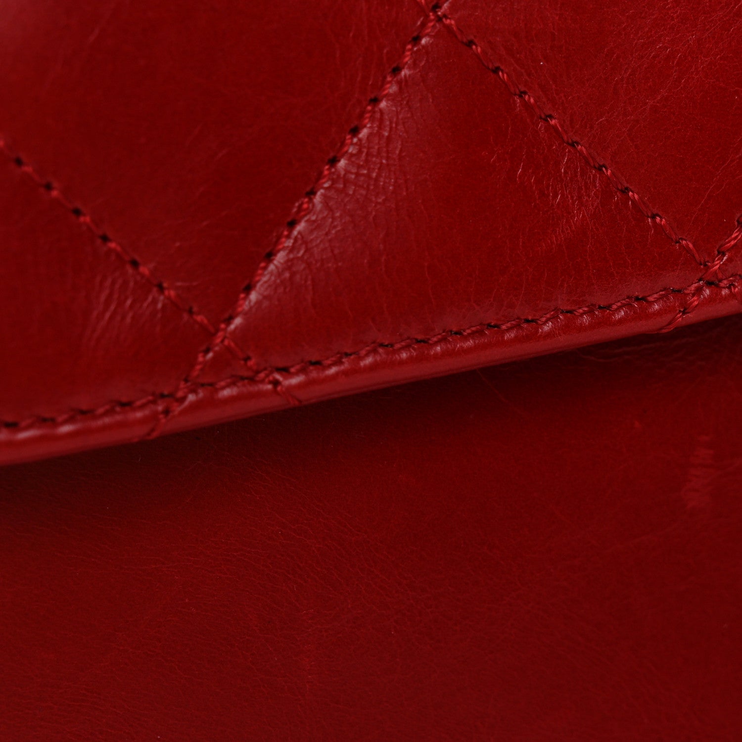 Chanel Iridescent Calfskin Quilted Small Straight Lined Flap Red