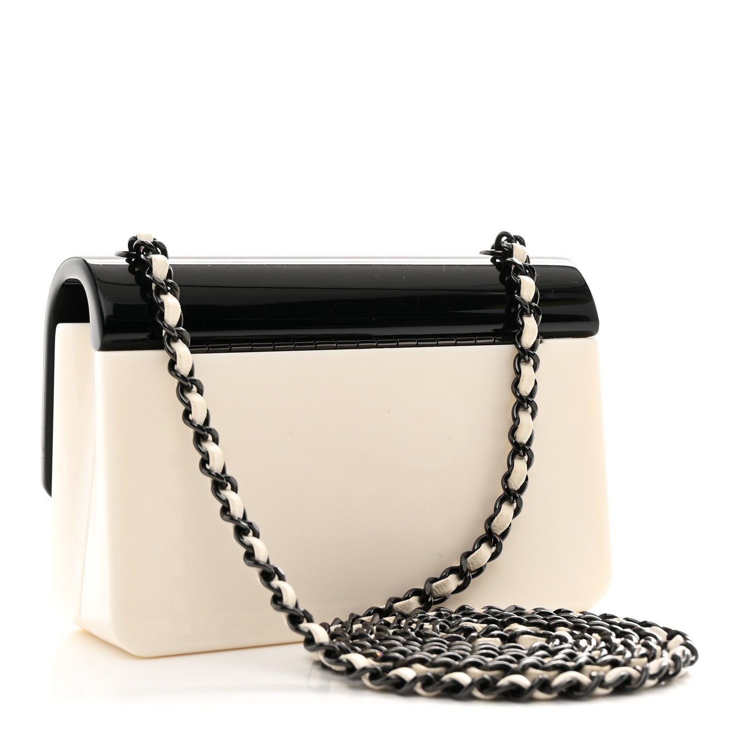 Chanel Plexiglass Plexi Coco Bag Black White
