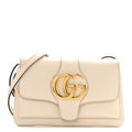 Gucci Calfskin Small Arli Flap Shoulder Bag Mystic White