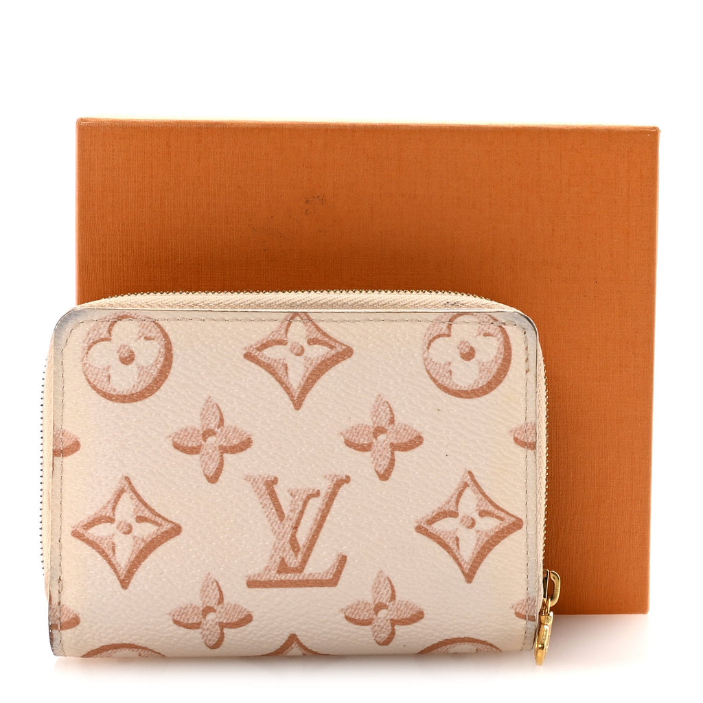 Louis Vuitton Monogram Fall for You Zippy Compact Wallet Beige Clair
