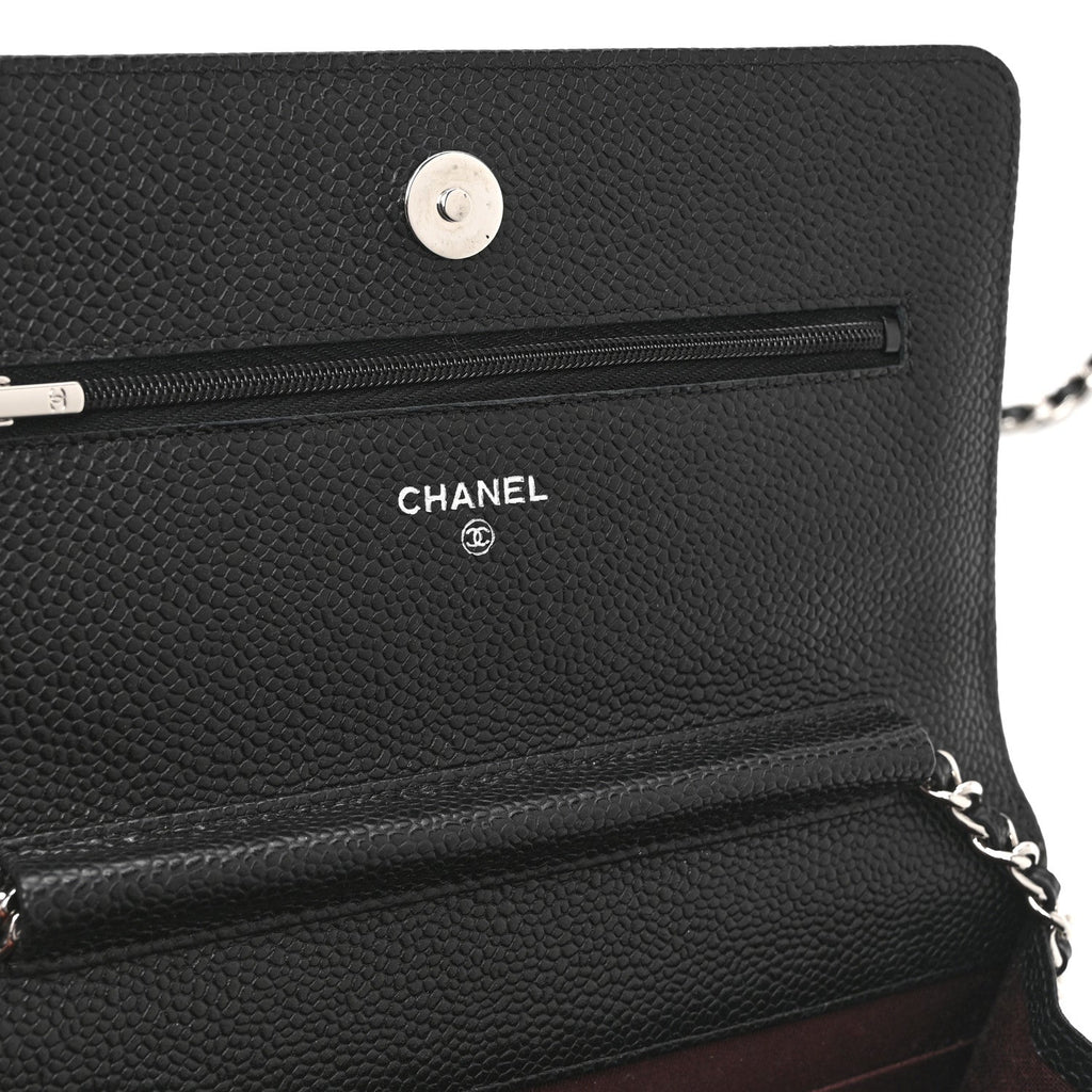 Chanel Caviar Quilted Wallet on Chain WOC Black