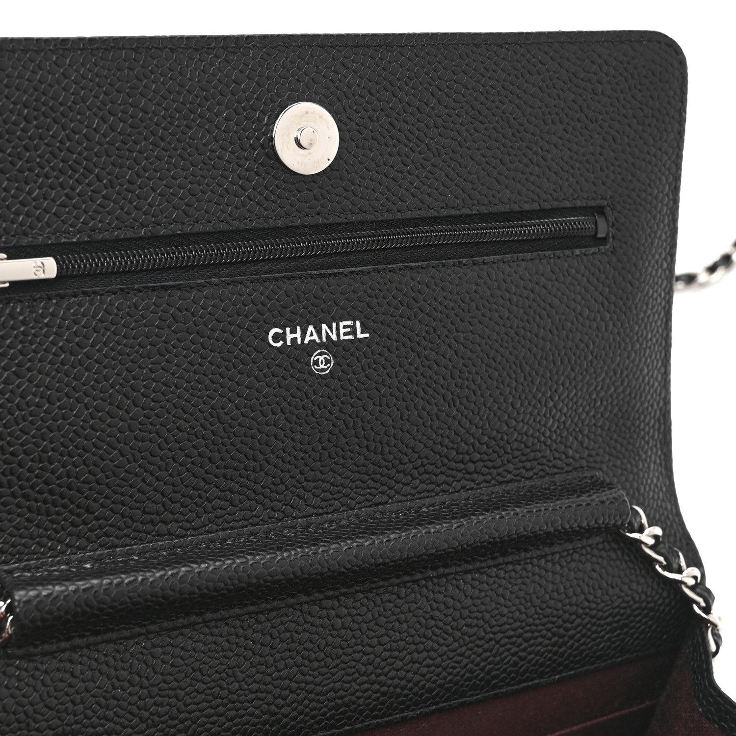 Chanel Caviar Quilted Wallet on Chain WOC Black
