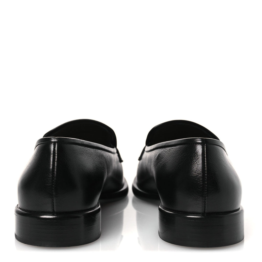 Chanel Shiny Calfskin CC Moccasins 41 Black
