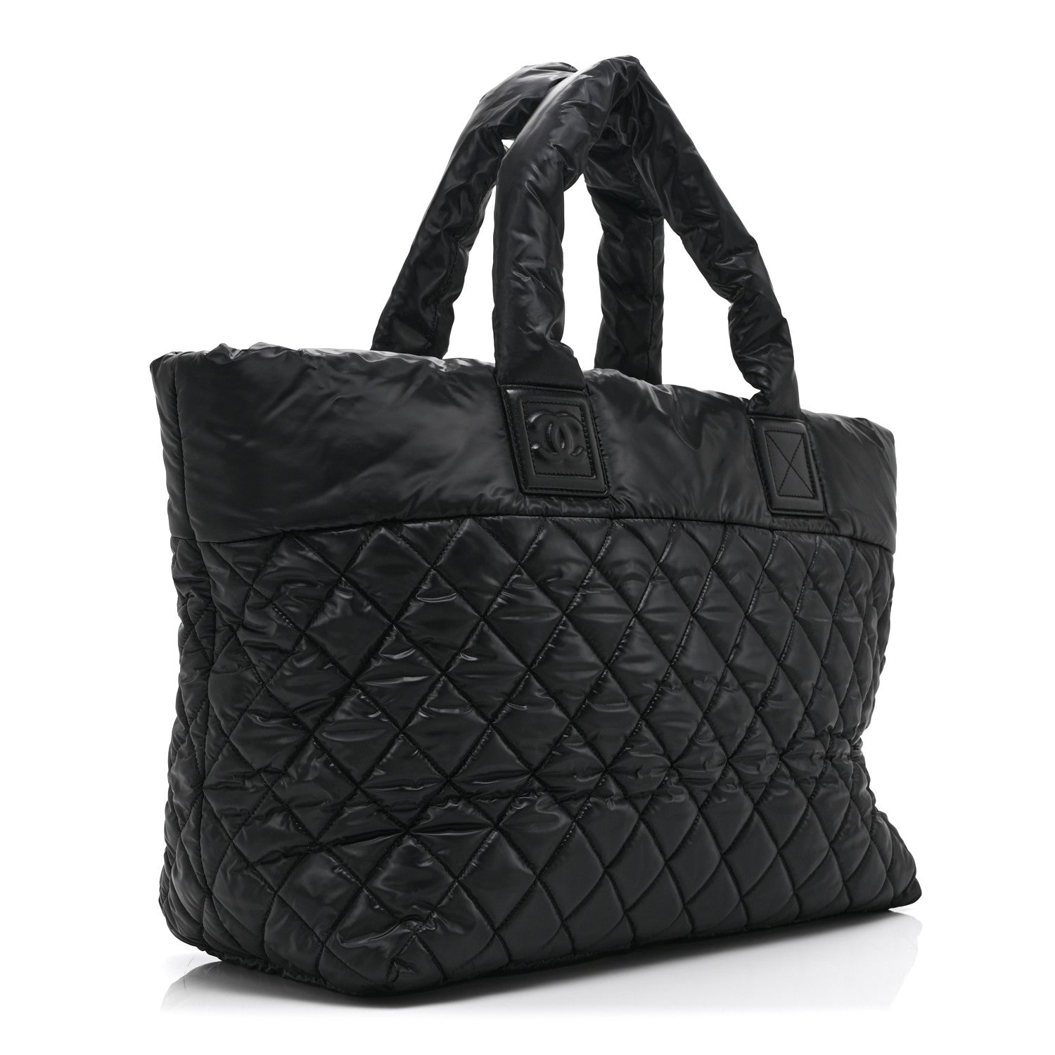 Chanel Nylon Quilted Large Coco Cocoon Tote Black