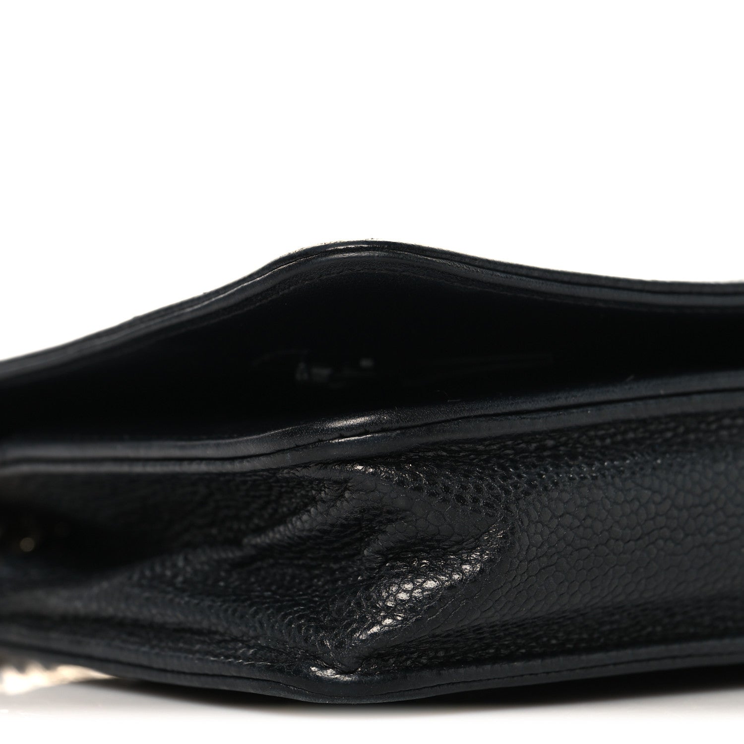 Chanel Caviar Quilted Boy Wallet On Chain WOC Black