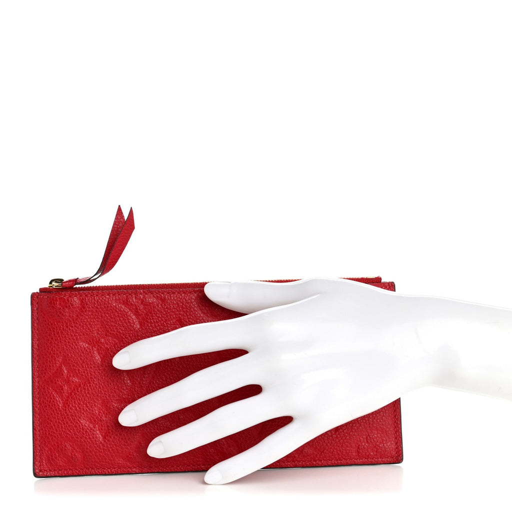 Louis Vuitton Empreinte Felicie Chain Wallet Zippered Insert Cherry