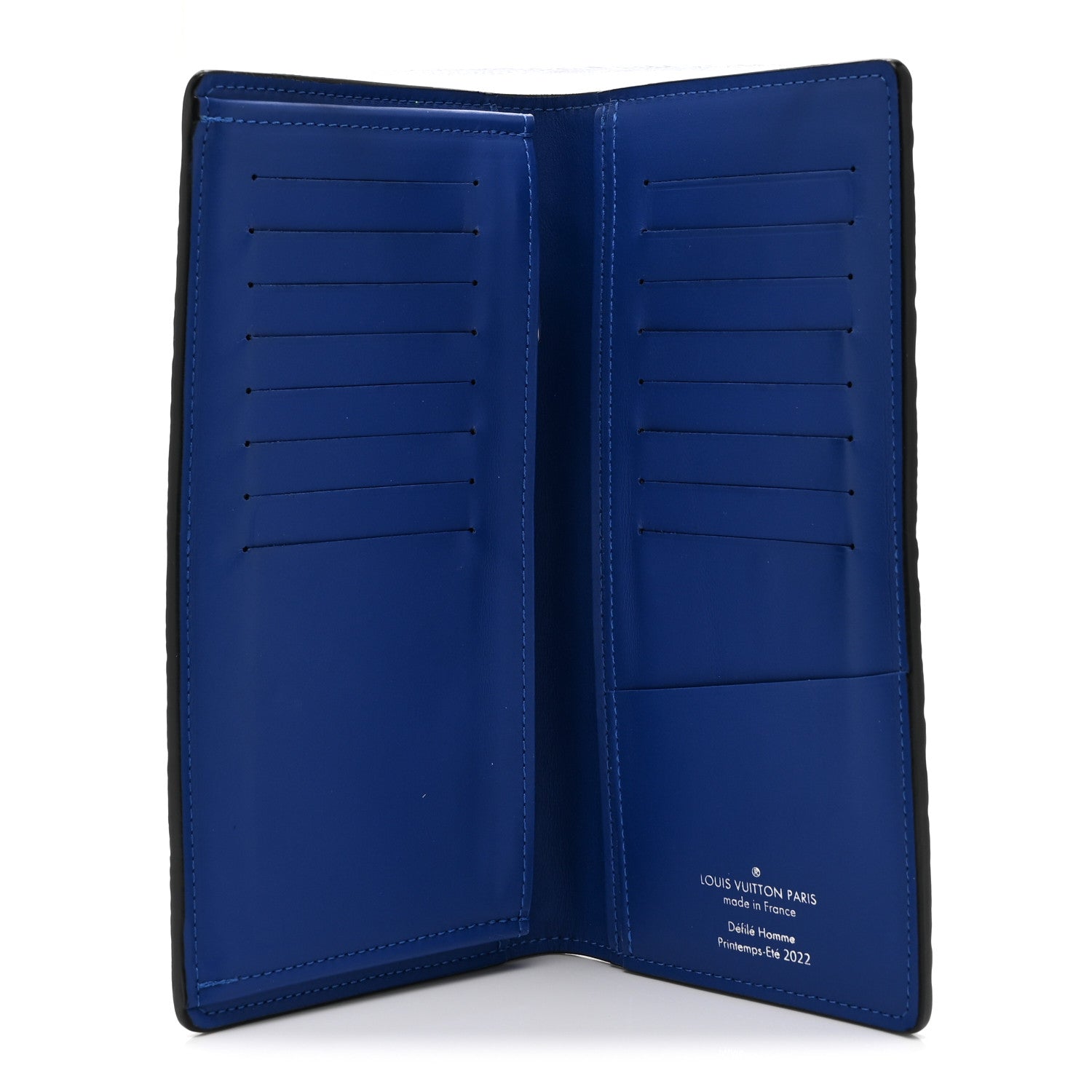 Louis Vuitton Taurillon Illusion Brazza Wallet Bleu Vert