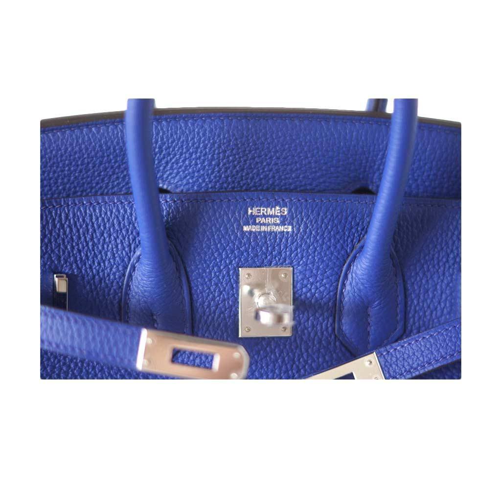 Hermès Birkin 25 Bleu Electric Bag