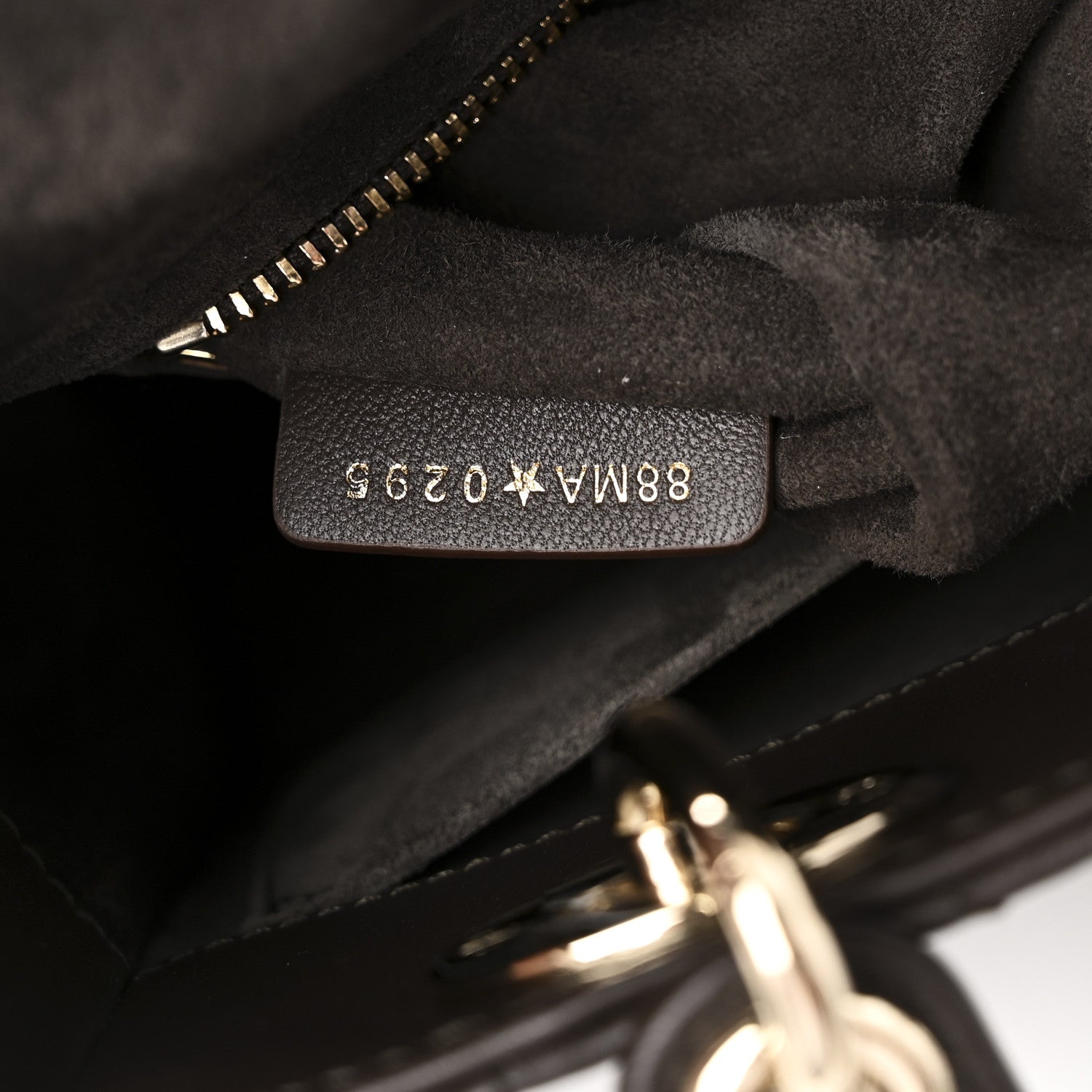 Christian Dior Lambskin Cannage Small My ABCDior Lady Dior Dark Brown