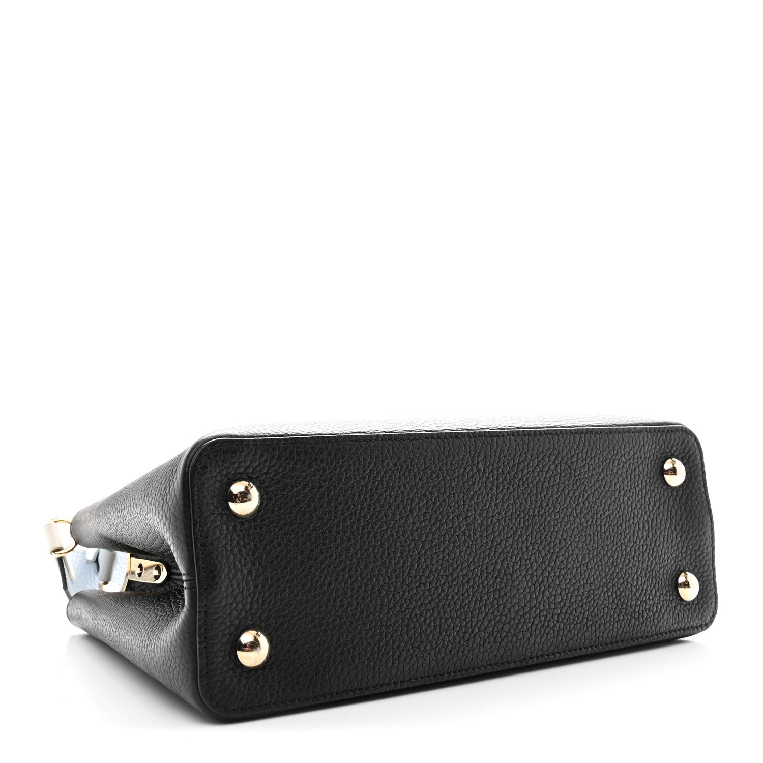 Louis Vuitton Taurillon Capucines MM Black Blue White
