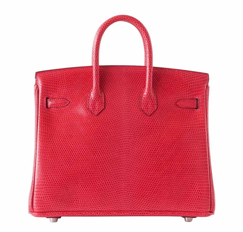 Hermès Birkin 25 Rouge Exotic Lizard Bag