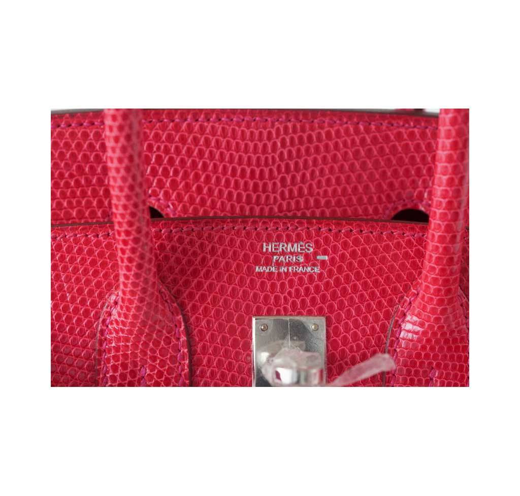 Hermès Birkin 25 Rouge Exotic Lizard Bag
