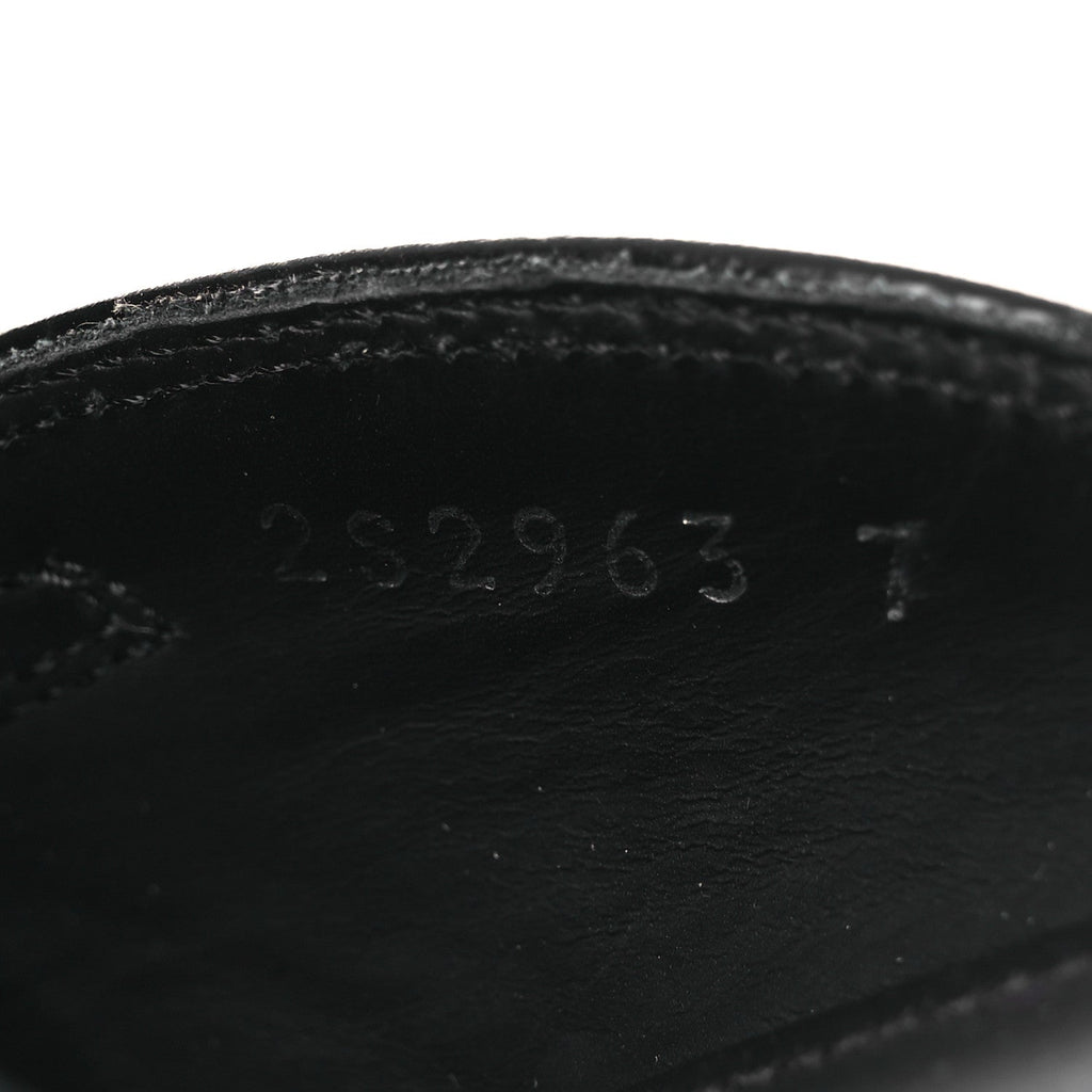 Prada Spazzolato Triangle 40mm Loafer Mules 37 Black