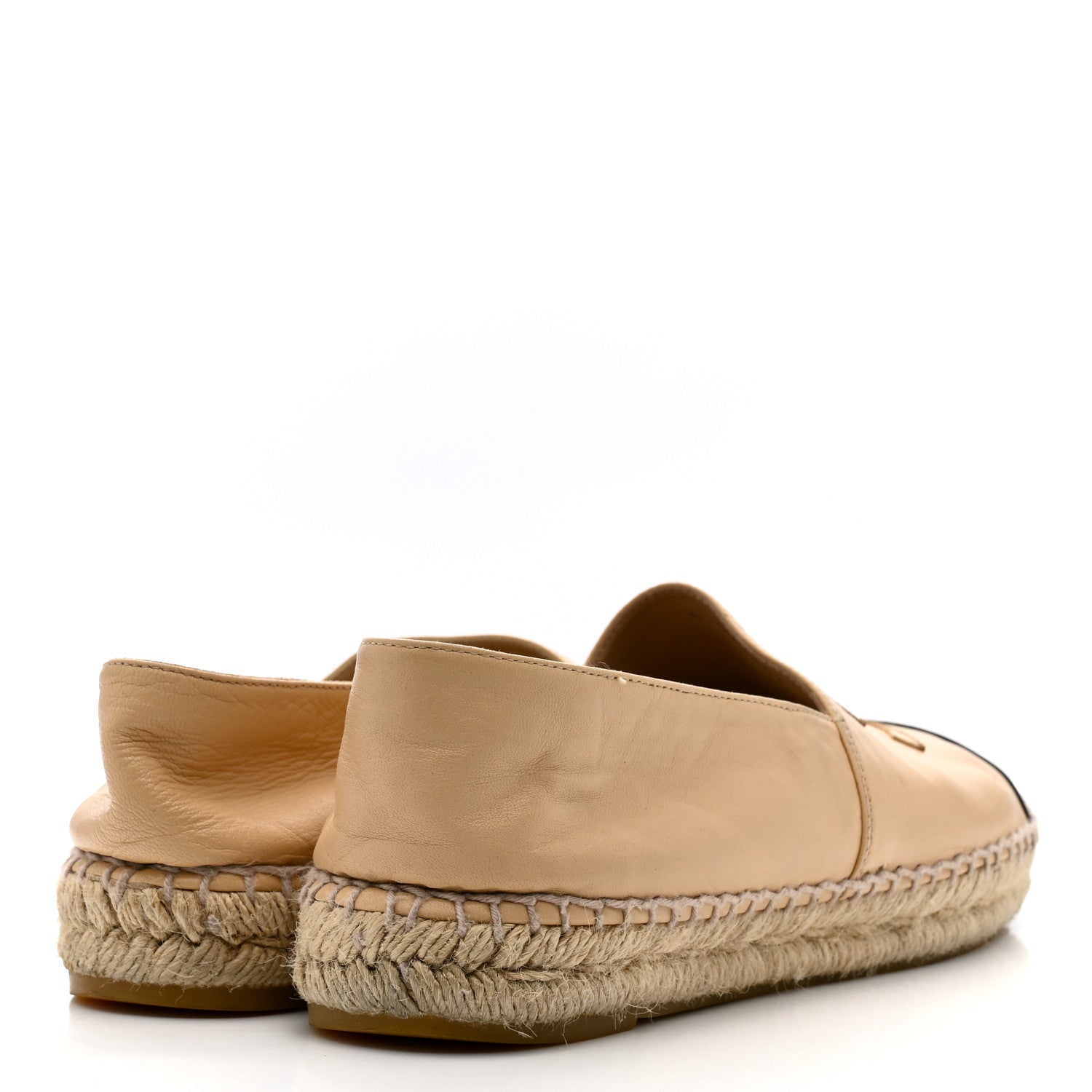 Lambskin CC Espadrilles 39 Beige Black