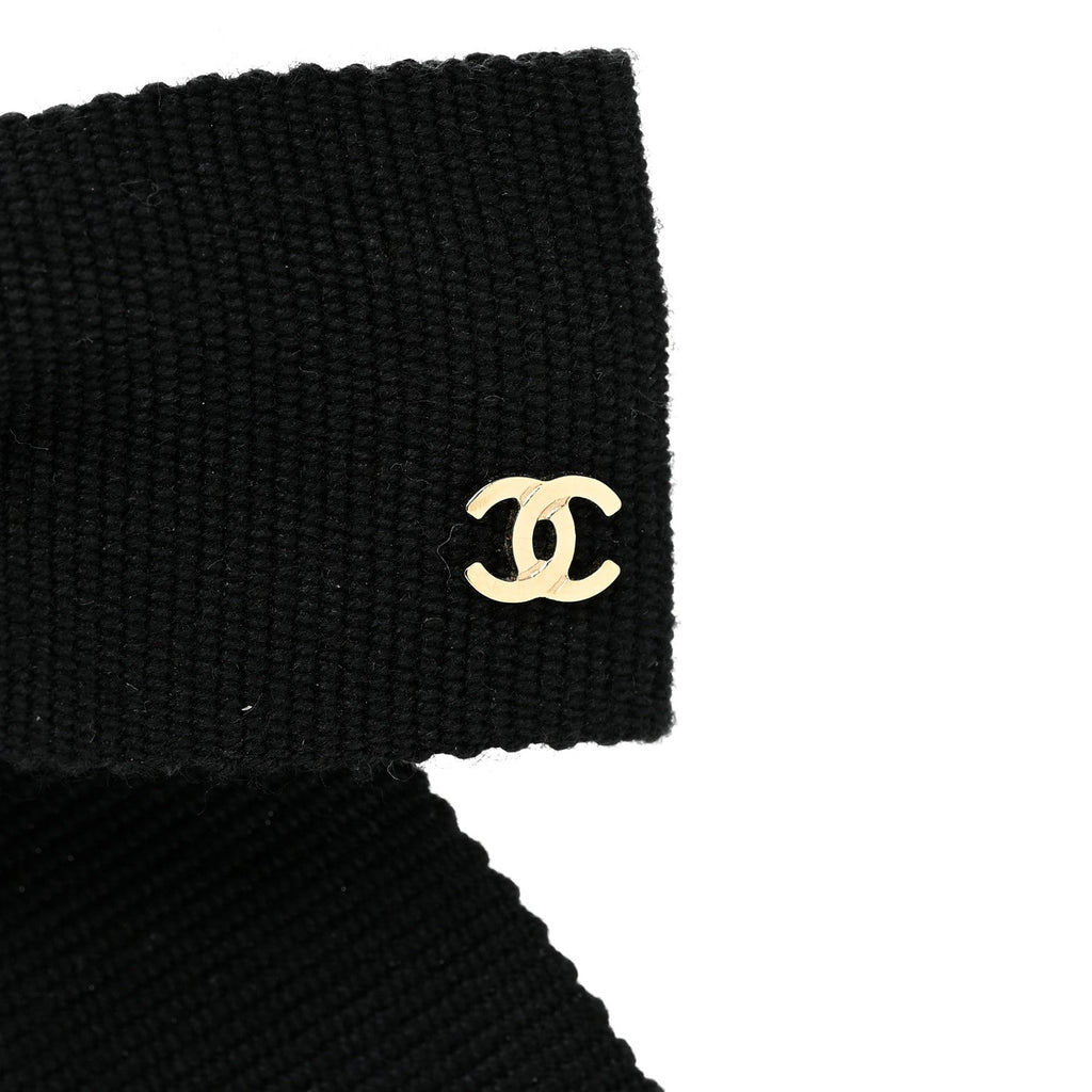 Grosgrain Bow CC Hair Clip Black