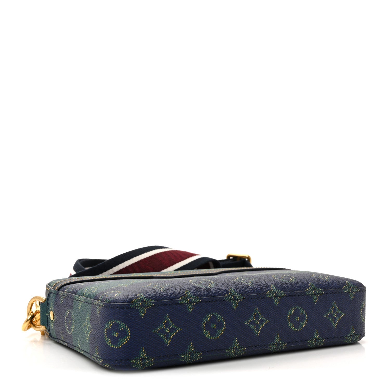 Louis Vuitton Monogram Heritage Stripes Trio Messenger Blue