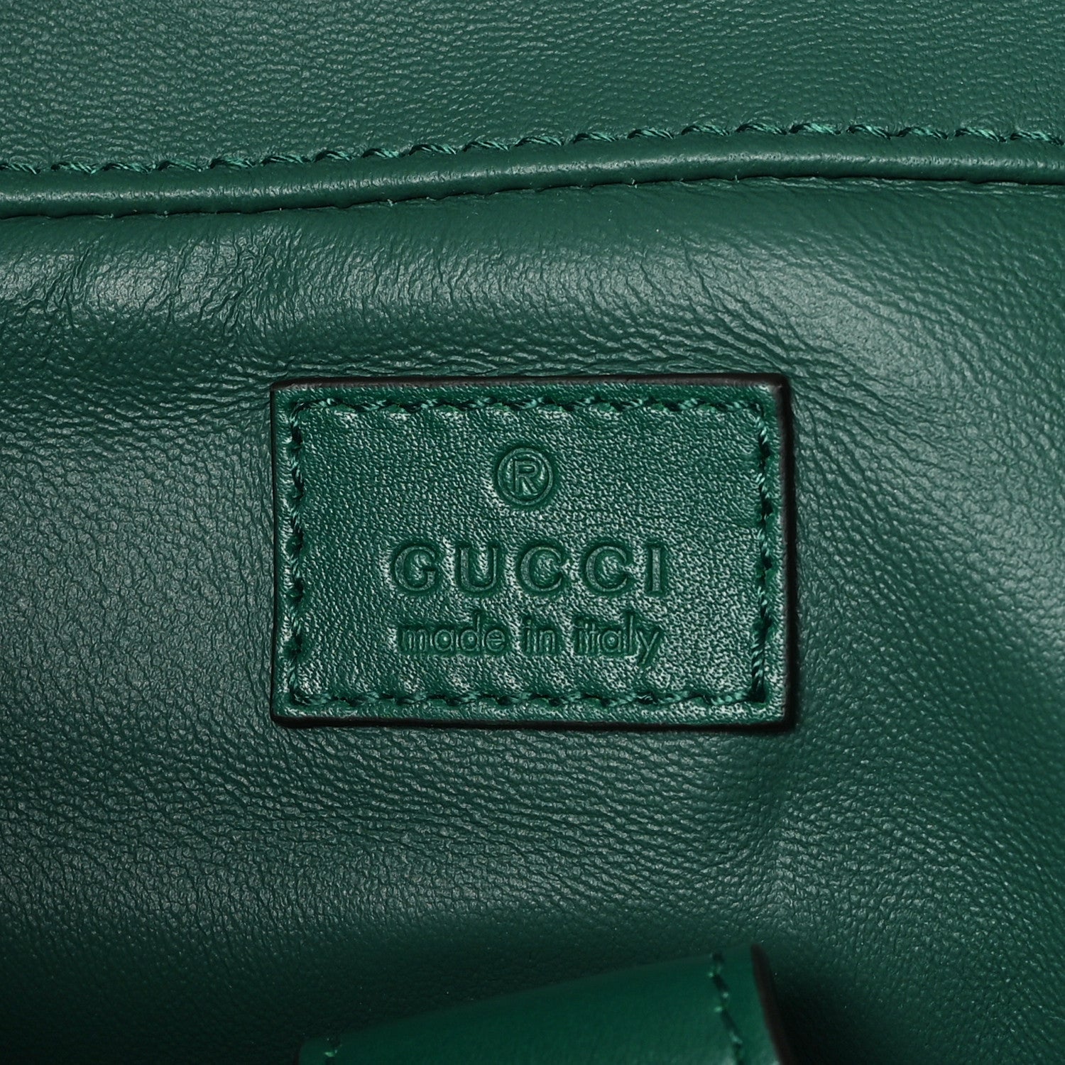 Gucci GG Supreme Monogram Snakeskin Ophidia Double Buckle Backpack Brown Green