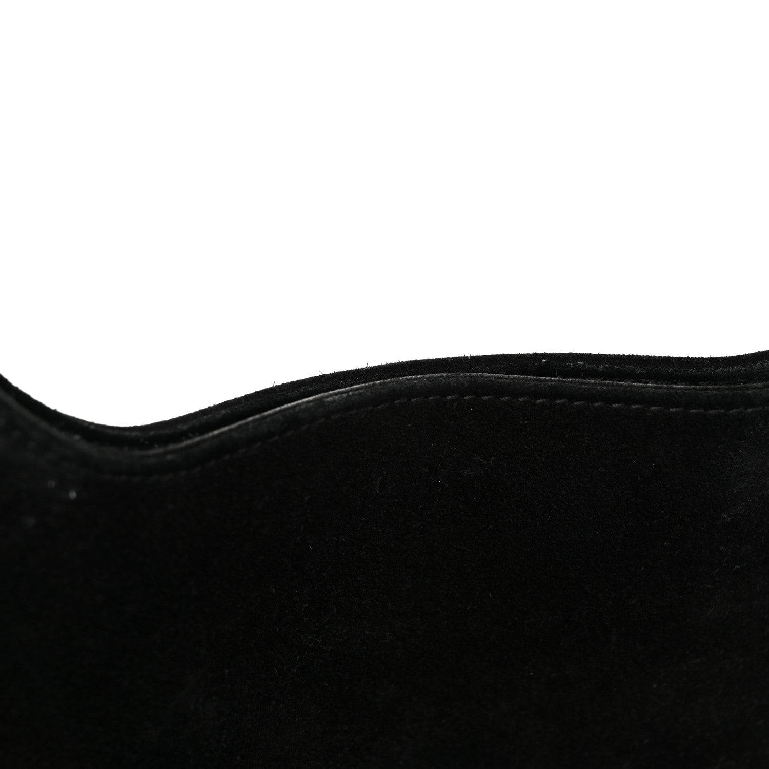 Gucci Suede Logo Shoulder Bag Black