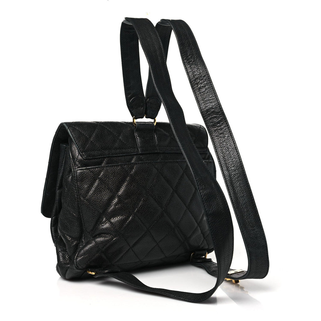 Chanel Caviar Quilted Backpack Black