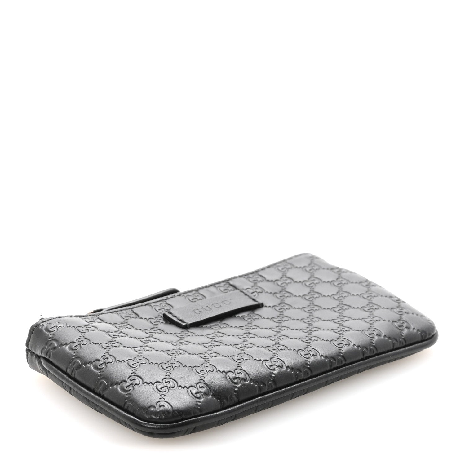 Gucci Microguccissima Key Ring Coin Case Black