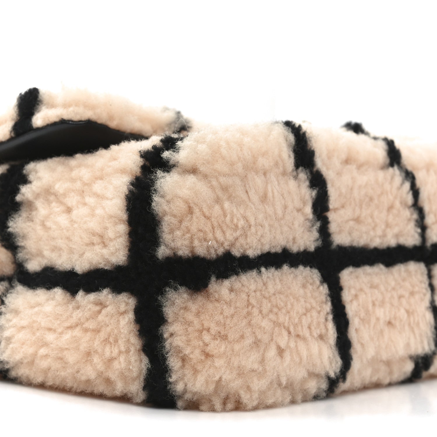 Chanel Shearling Lambskin Large Fluffy Tartan Single Flap Pink Black
